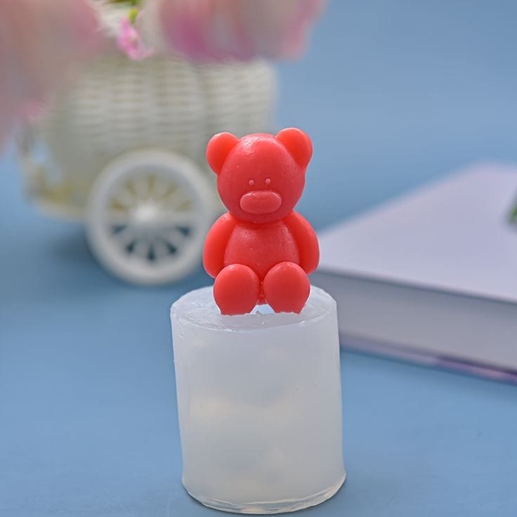 Lyba moulds 3D Cute Teddy Bear Cake Candle Silicone Mould - Bakeware India