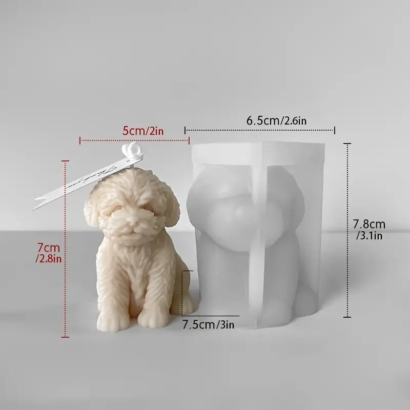 Lyba Moulds 3D Dog Chocolate Candle Silicone Mould - Bakeware India