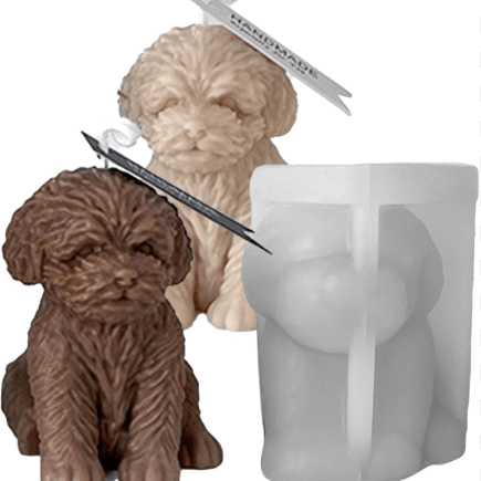 Lyba Moulds 3D Dog Chocolate Candle Silicone Mould - Bakeware India