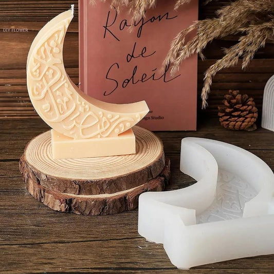 Lyba Moulds 3D Eid Moon Candle Silicone Mould - Bakeware India