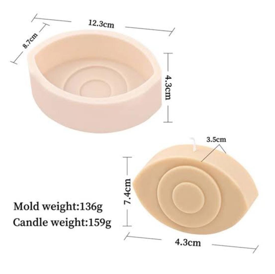 Lyba moulds 3D Evil Eye Candle Silicone Mould - Bakeware India