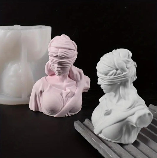 Lyba moulds 3D Goddess Justice Women Candle Silicone Mould - Bakeware India