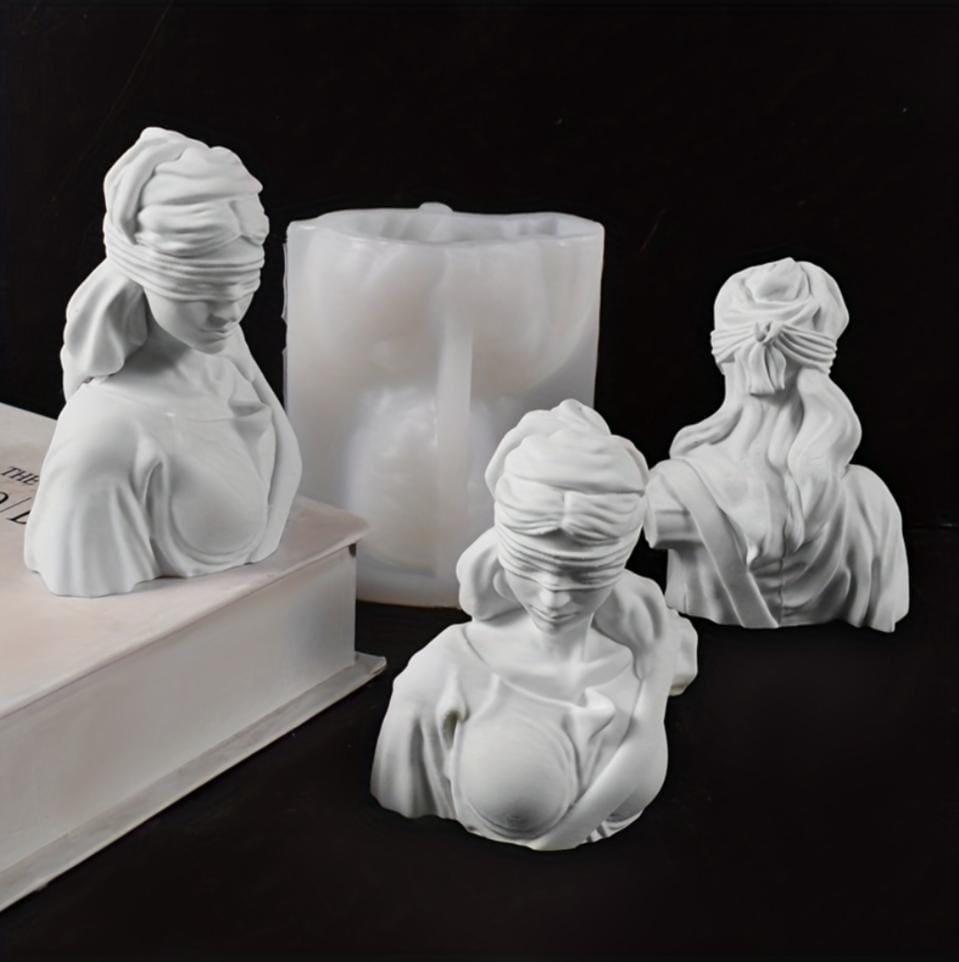 Lyba moulds 3D Goddess Justice Women Candle Silicone Mould - Bakeware India