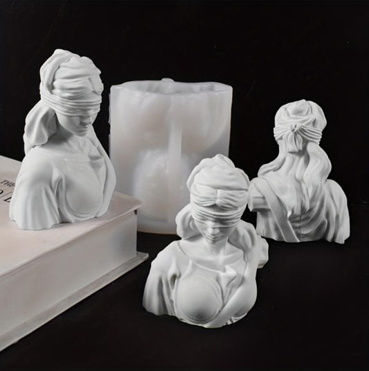 Lyba moulds 3D Goddess Justice Women Candle Silicone Mould - Bakeware India