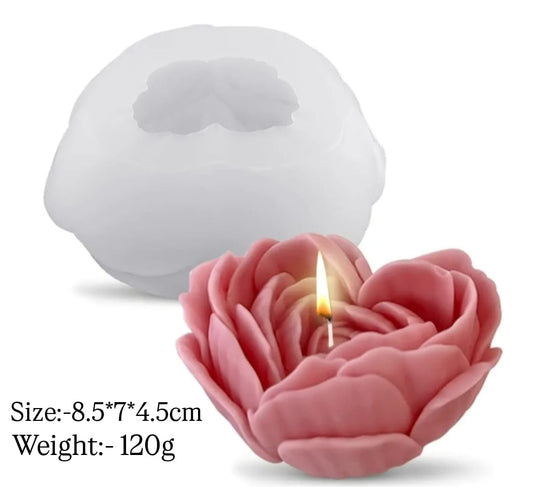 Lyba moulds 3D Heart Rose Flower Petal Silicone Mould for Candle Chocolate - Preorder 25th Feb Dispatch - Bakeware India