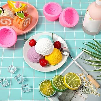 Lyba Moulds 3D Ice Cream Scoop Shape Silicone Candle Mould - Bakeware India