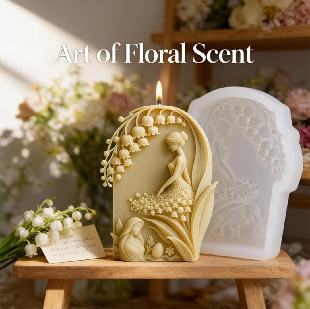 Lyba Moulds 3D Lily of the Valley Angel Wings Silicone Candle Mould - Bakeware India