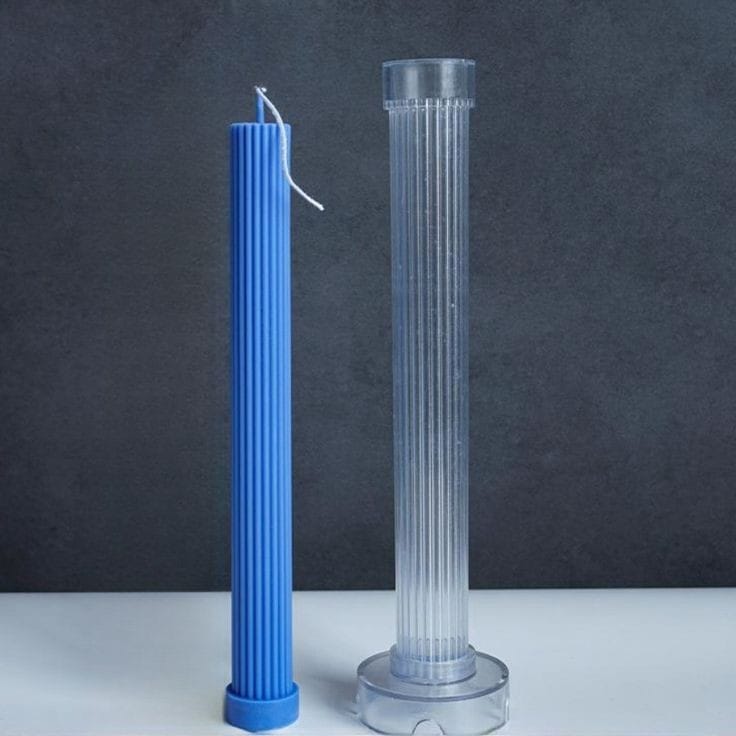 Lyba moulds 3D Long Cylindrical Column Candle Polycarbonate Mould - Bakeware India