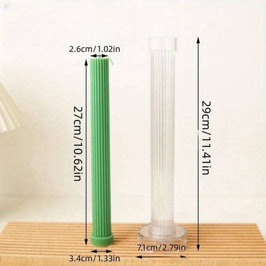 Lyba moulds 3D Long Cylindrical Column Candle Polycarbonate Mould - Bakeware India