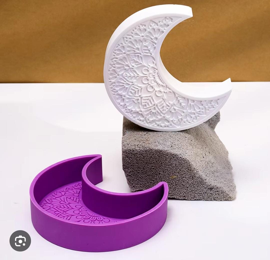 Lyba Moulds 3D Moon Candle Silicone Mould - Bakeware India