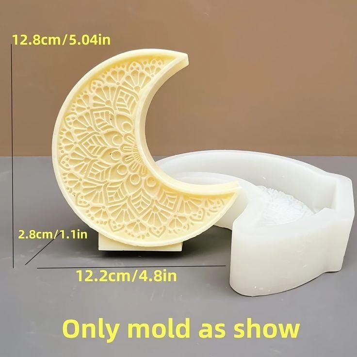 Lyba Moulds 3D Moon Candle Silicone Mould - Bakeware India