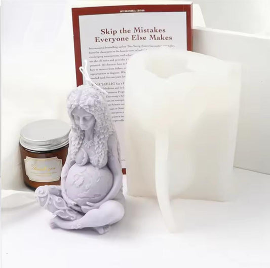 Lyba Moulds 3D Mother Earth Gaia Goddess Candle Silicone Mould - Bakeware India