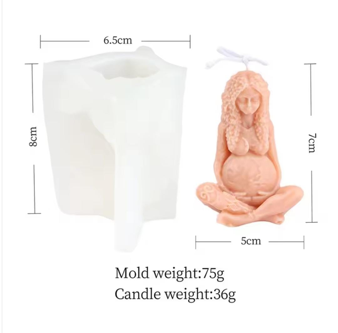 Lyba Moulds 3D Mother Earth Gaia Goddess Candle Silicone Mould - Bakeware India