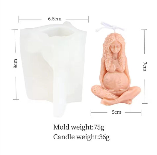 Lyba Moulds 3D Mother Earth Gaia Goddess Candle Silicone Mould - Bakeware India