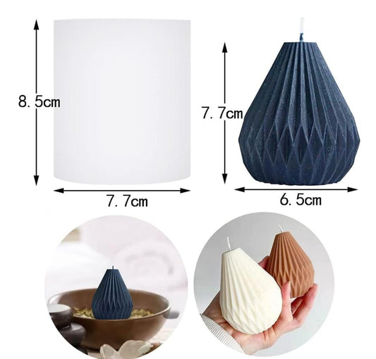 Lyba moulds 3D Pear Lantern Candle Silicone Mould - Bakeware India