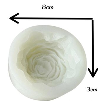 Lyba moulds 3D Peony Flower Candle Silicone Fondant Chocolate Mould - Bakeware India