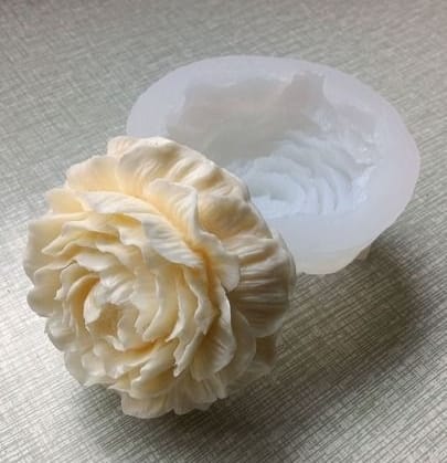 Lyba moulds 3D Peony Flower Candle Silicone Fondant Chocolate Mould (Select Sizes) - Preorder 25th Feb Dispatch - Bakeware India