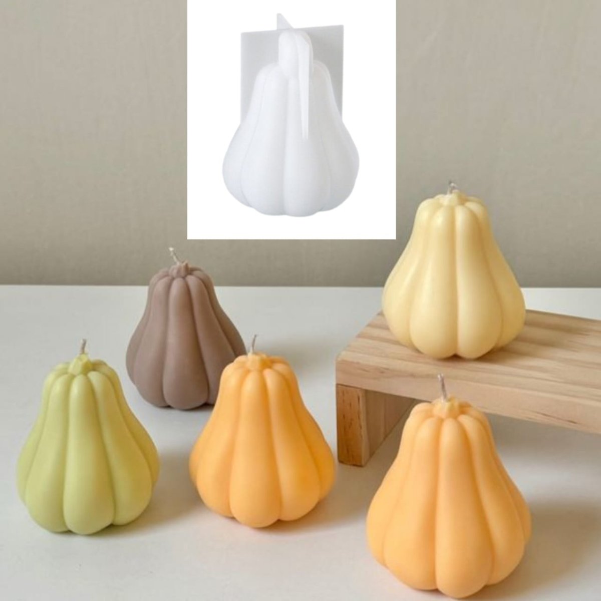 Lyba Moulds 3D Pumpkin Candle Chocolate Silicone Mould - Bakeware India