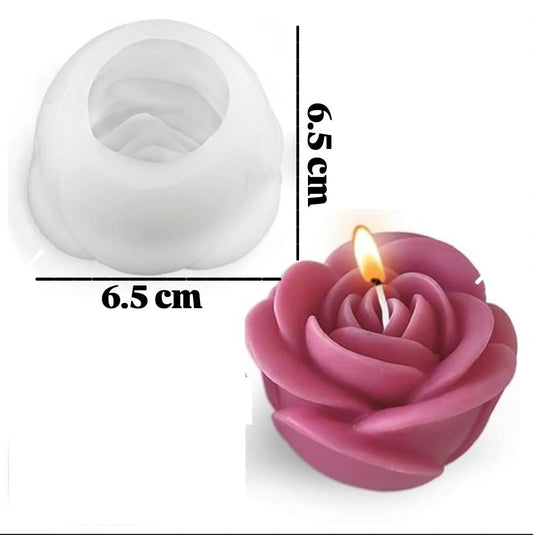 Lyba Moulds 3D Rose Flower Candle Silicone Mould - Bakeware India
