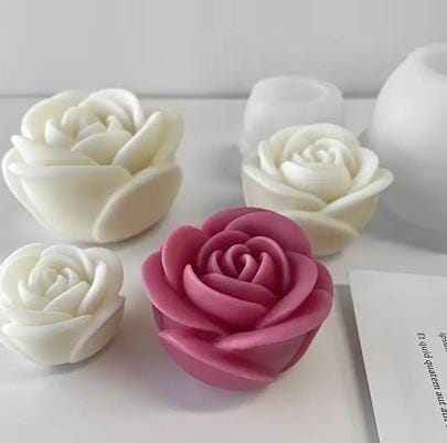 Lyba Moulds 3D Rose Flower Candle Silicone Mould - Bakeware India