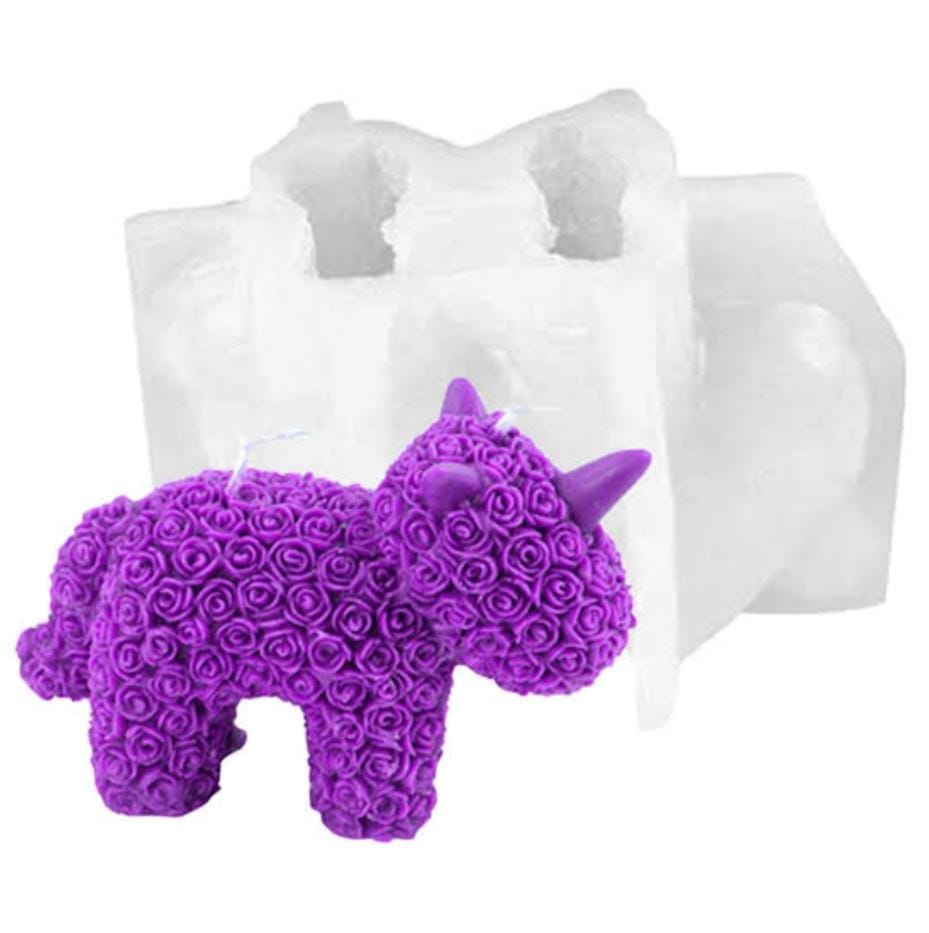 Lyba moulds 3D Rose Unicorn Pony Candle Chocolate Silicone Mould - Bakeware India