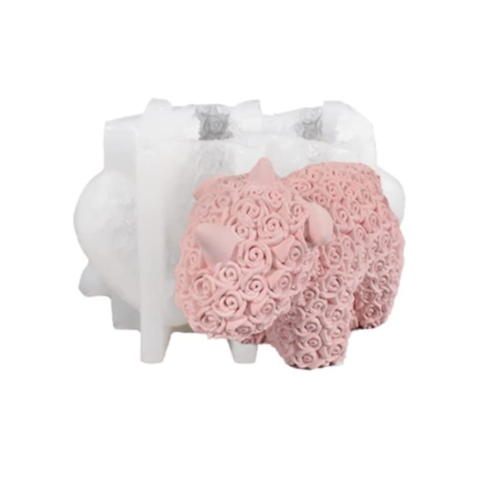 Lyba moulds 3D Rose Unicorn Pony Candle Chocolate Silicone Mould - Bakeware India