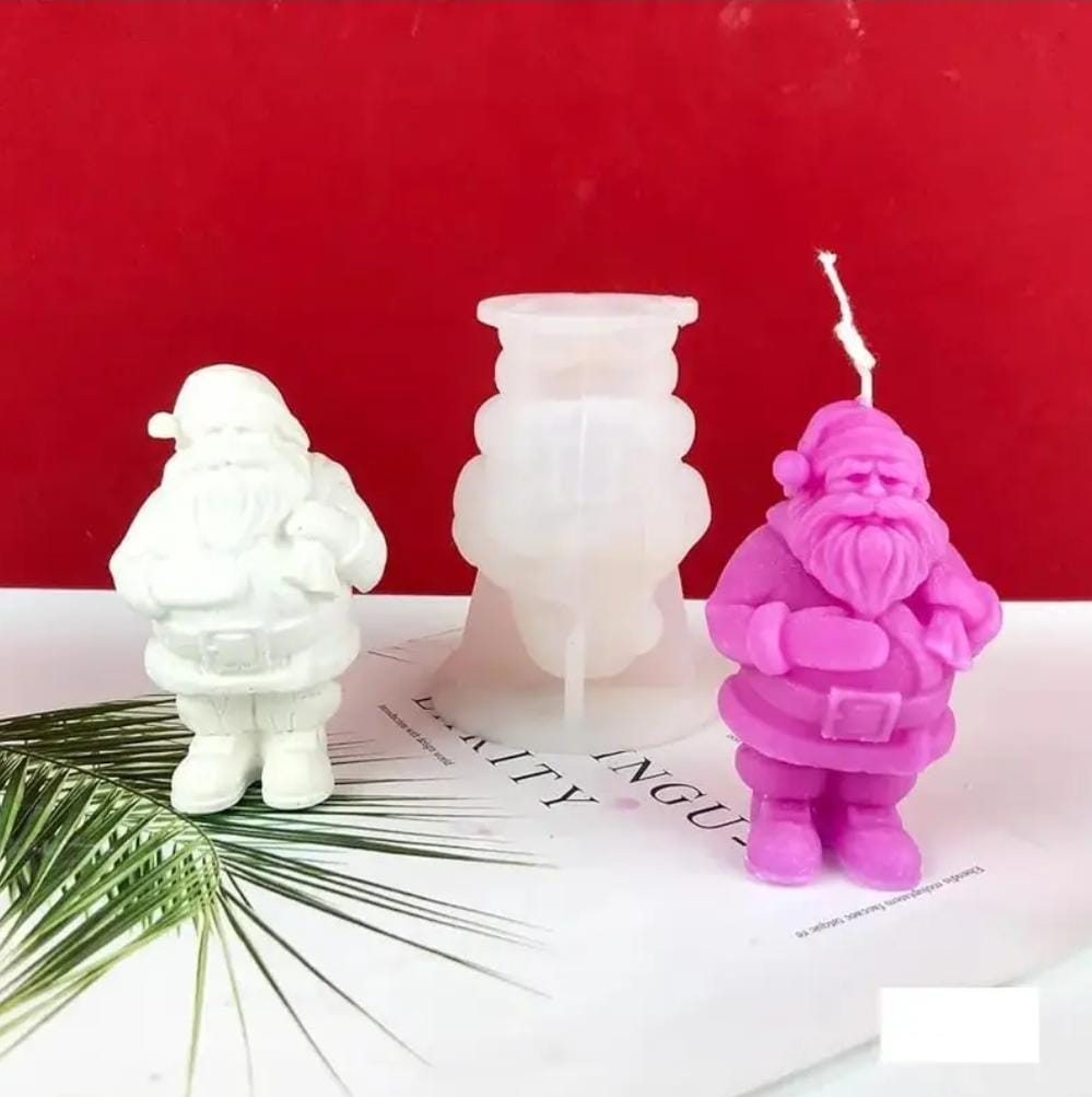 Lyba Moulds 3D Santa Claus Candle Chocolate Silicone Mould - Bakeware India