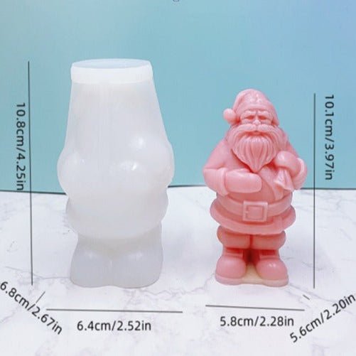 Lyba Moulds 3D Santa Claus Candle Chocolate Silicone Mould - Bakeware India