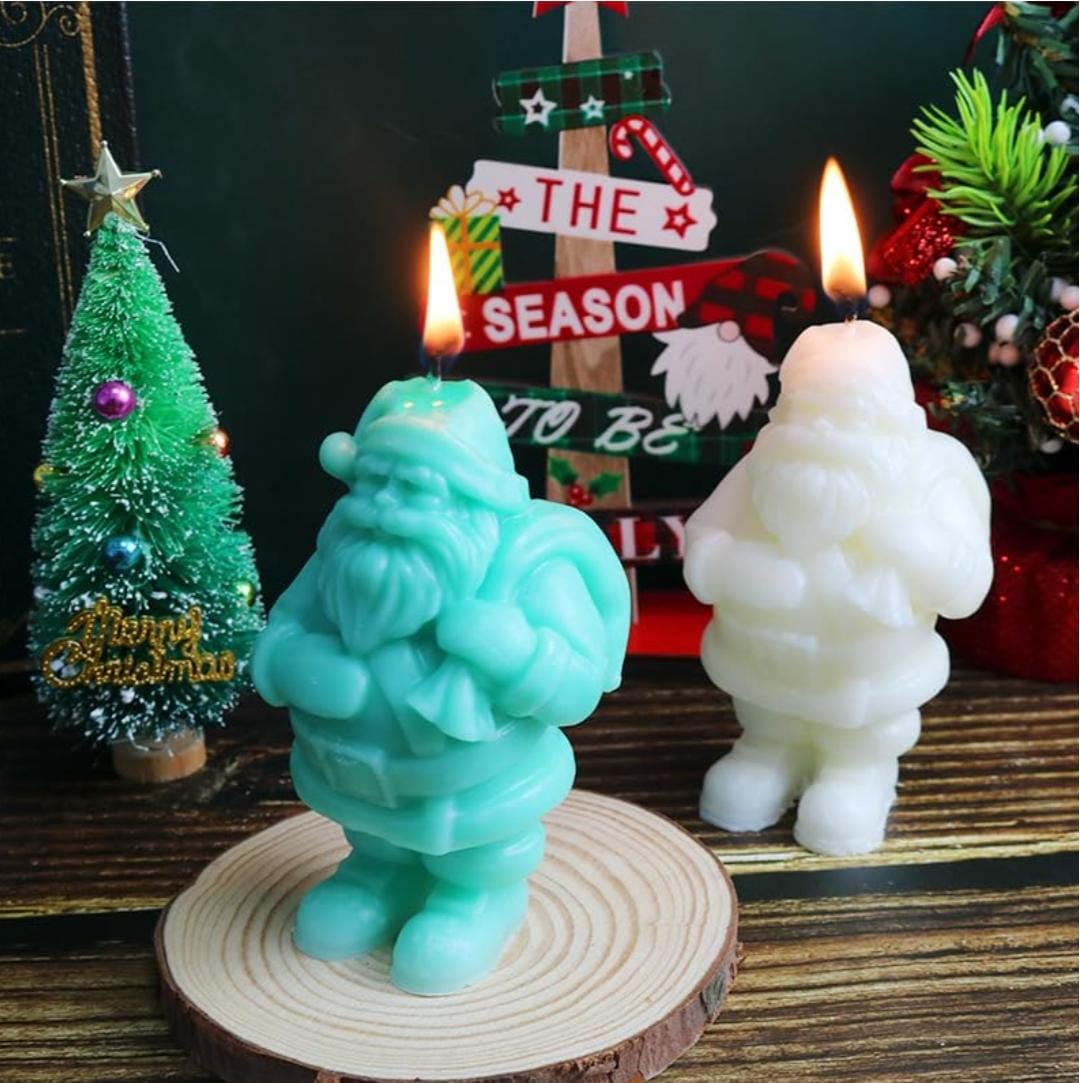 Lyba Moulds 3D Santa Claus Candle Chocolate Silicone Mould - Bakeware India