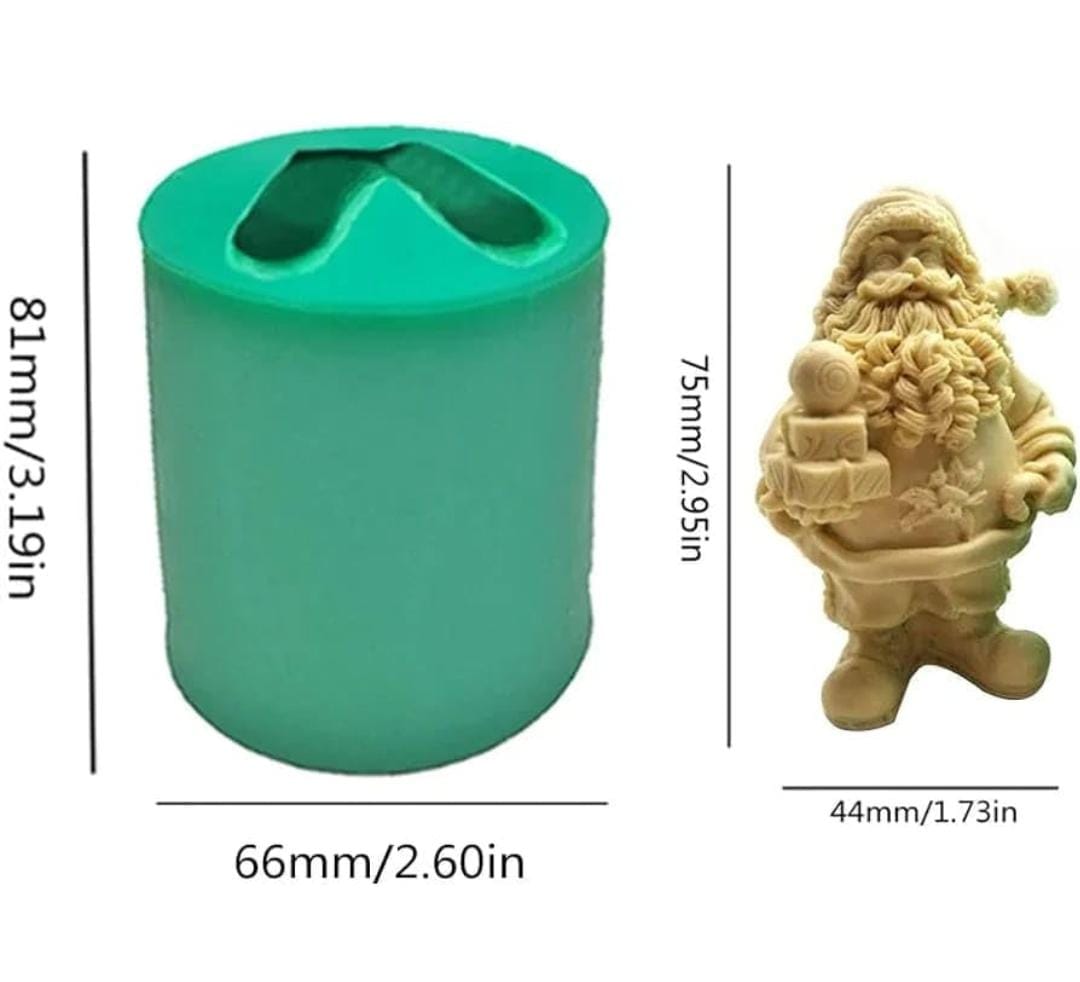 Lyba Moulds 3D Santaclaus Candle Silicone Mould - Bakeware India