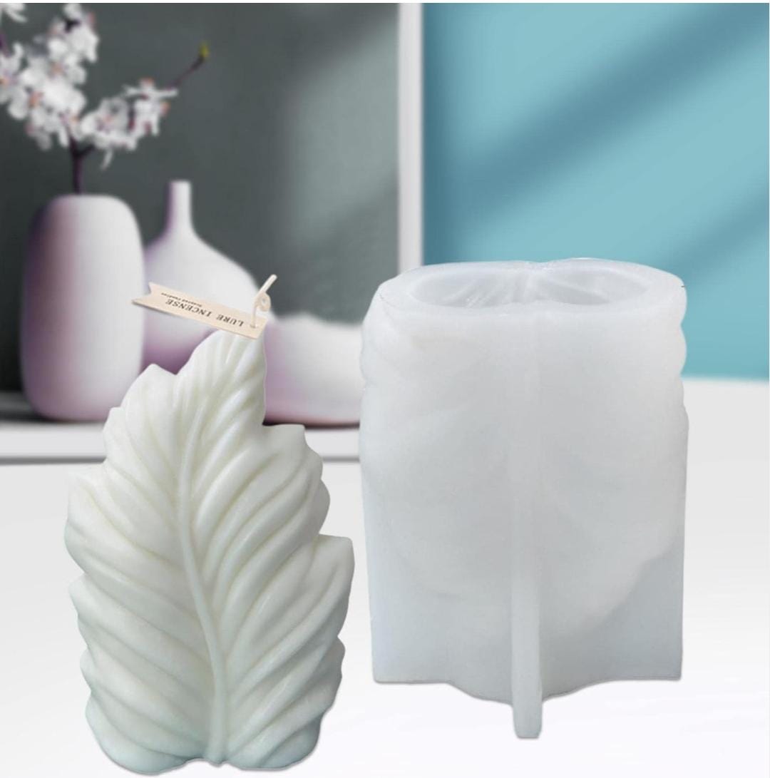 Lyba Moulds 3D Seaweed Palm Leaf Large Candle Silicone Mould - Bakeware India