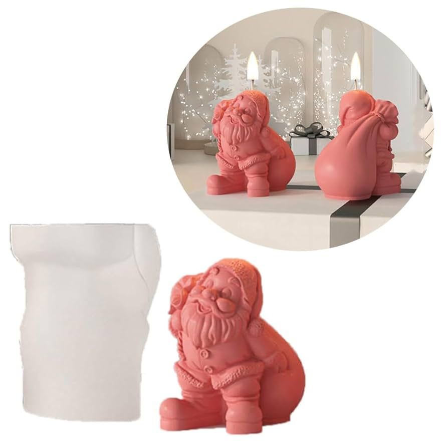 Lyba Moulds 3D Small SantaClaus Candle Silicone Mould - Bakeware India
