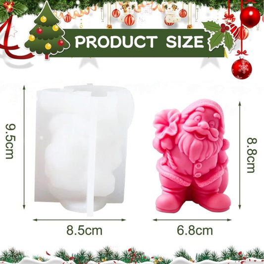 Lyba Moulds 3D Small SantaClaus Candle Silicone Mould - Bakeware India