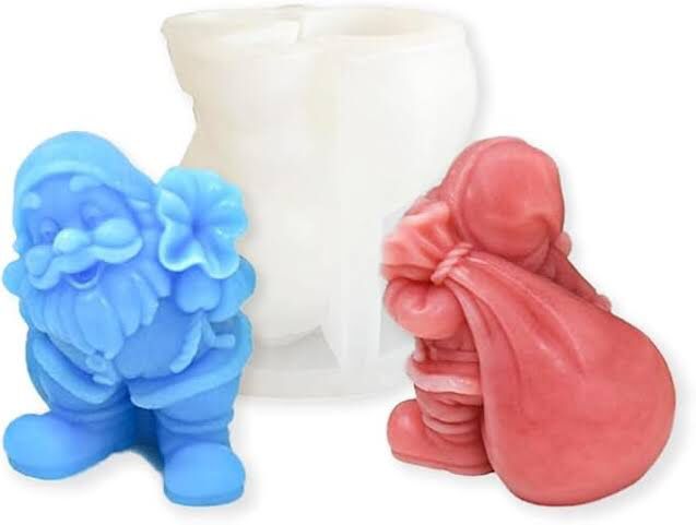 Lyba Moulds 3D Small SantaClaus Candle Silicone Mould - Bakeware India