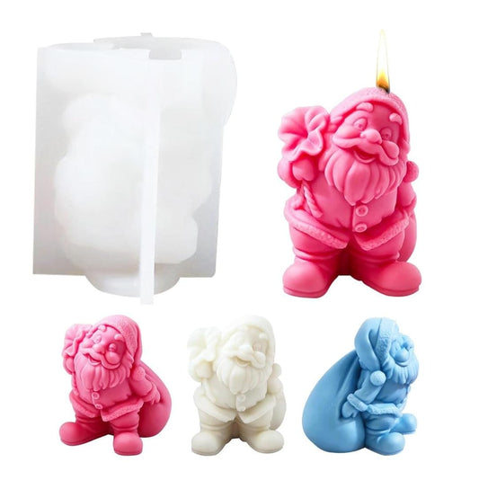 Lyba Moulds 3D Small SantaClaus Candle Silicone Mould - Bakeware India