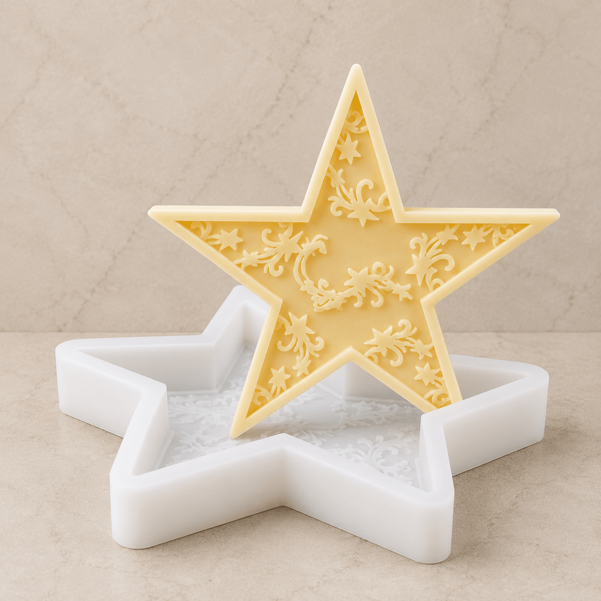 Lyba Moulds 3D Star Ramadan Eid Candle Silicone Mould - Bakeware India