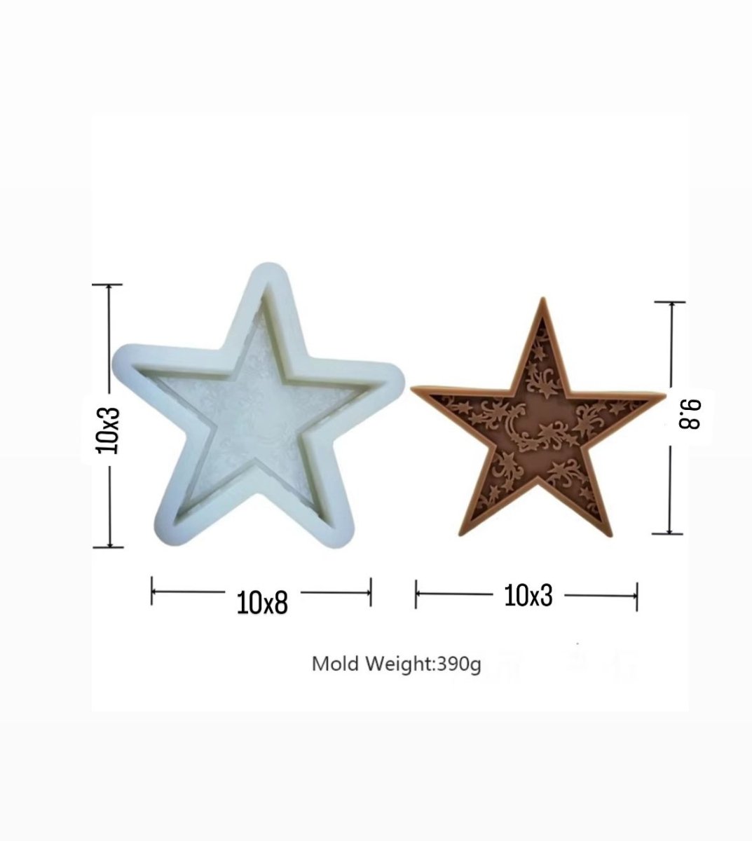 Lyba Moulds 3D Star Ramadan Eid Candle Silicone Mould - Bakeware India
