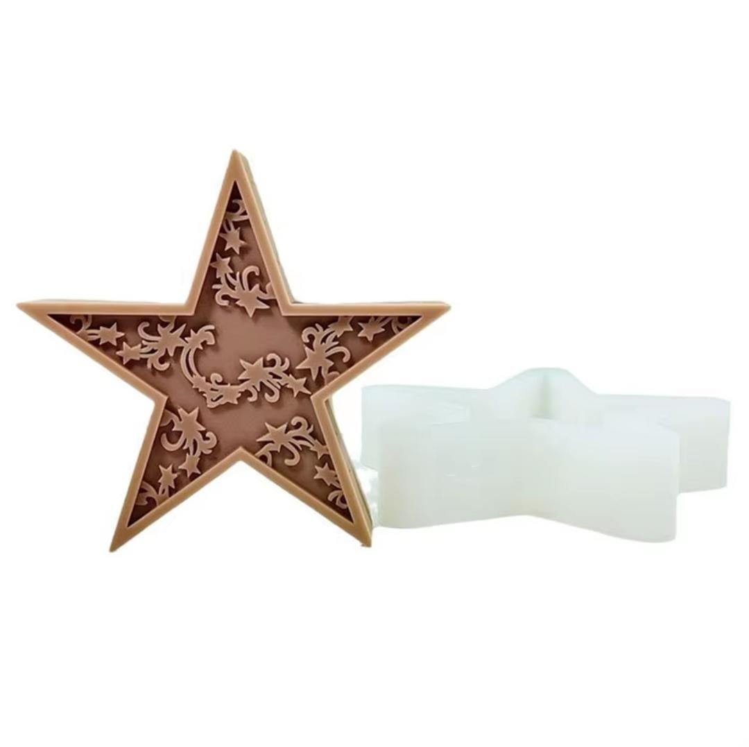 Lyba Moulds 3D Star Ramadan Eid Candle Silicone Mould - Bakeware India