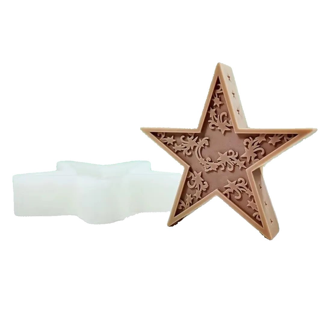 Lyba Moulds 3D Star Ramadan Eid Candle Silicone Mould - Bakeware India