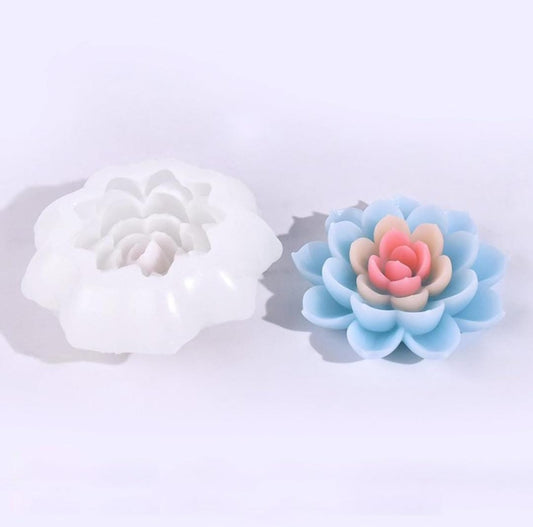 Lyba Moulds 3D Succulent Flower Cactus Plant Candle Silicone Mould - Bakeware India