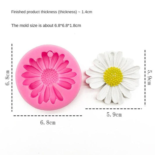 Lyba Moulds 3D Sunflower Daisy Candle Cake Fondant Silicone - Bakeware India