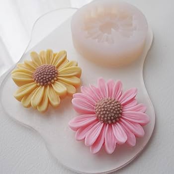 Lyba Moulds 3D Sunflower Daisy Candle Cake Fondant Silicone - Bakeware India
