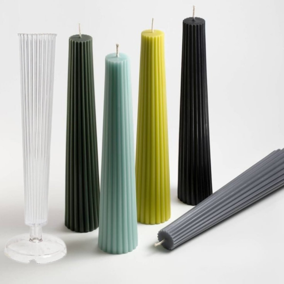 Lyba moulds 3D Trapezoidal Tapered Pillar Candle Polycarbonate Mould - Bakeware India