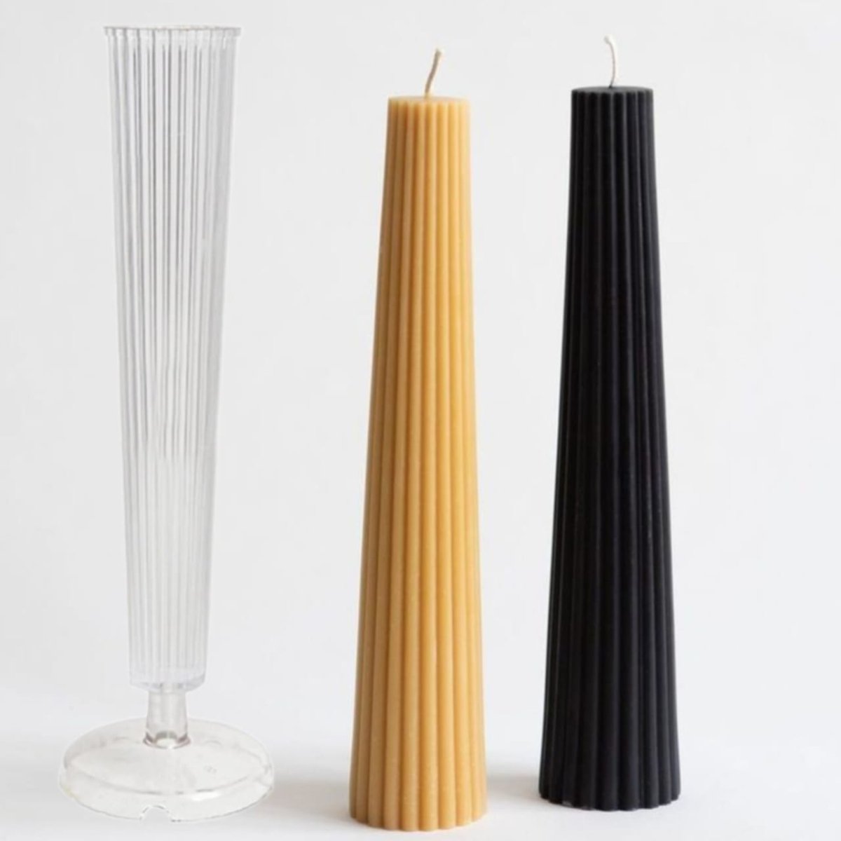 Lyba moulds 3D Trapezoidal Tapered Pillar Candle Polycarbonate Mould - Bakeware India