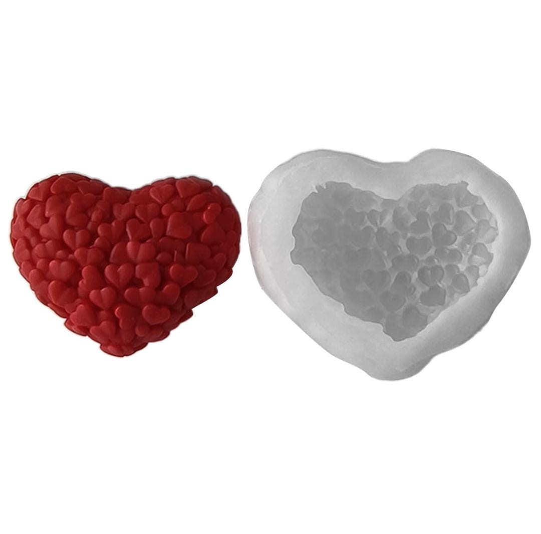 Lyba moulds 3D Valentine's Heart Silicone Mould for Candle Chocolate - Preorder 25th Feb Dispatch - Bakeware India