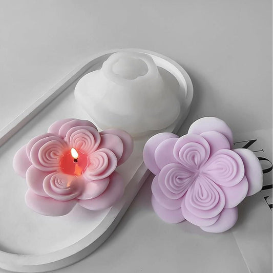 Lyba moulds Austin Origami Rose Aromatherapy Candle Silicone Mould - Bakeware India