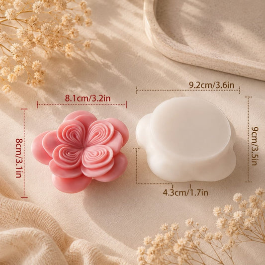 Lyba moulds Austin Origami Rose Flower Aromatherapy Candle Silicone Mould - Bakeware India