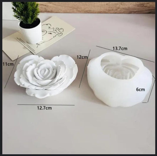 Lyba moulds Big Heart Rose Candle Silicone Mould - Bakeware India