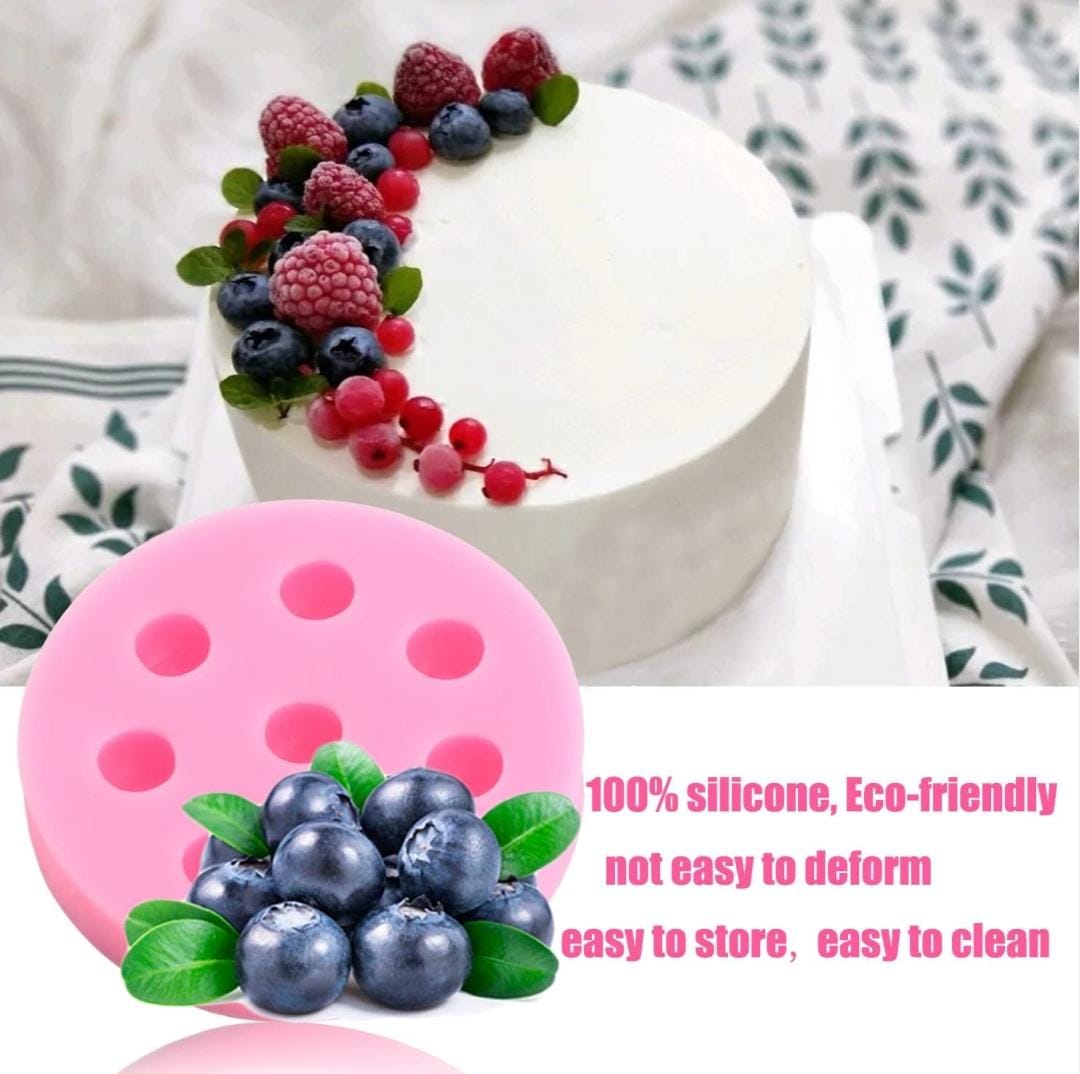 Lyba moulds Blueberry Berry Fondant Chocolate Cake Candle Silicone Mould - Bakeware India