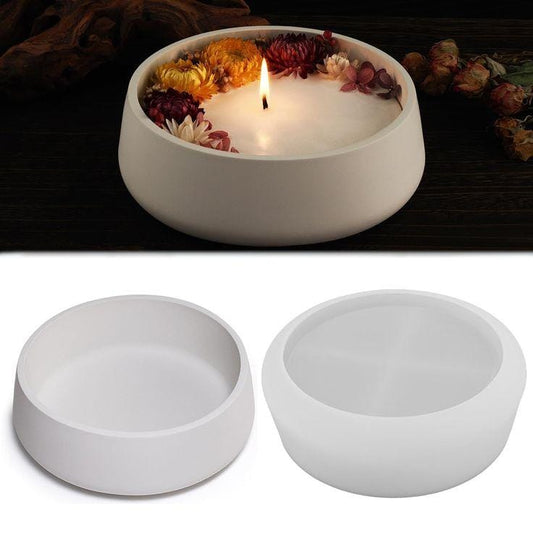Lyba Moulds Bowl Concrete Flower Pot Candle Silicone Mould - Bakeware India